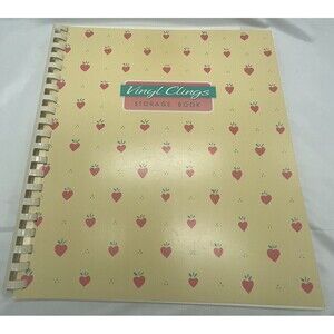 Vintage Window Vinyl Clings Storage Book  +WINDOW CLINGS Christmas RARE